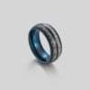 anillo azul de tungsteno marca calak cl sico 141847 AZUL 1