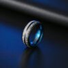 anillo azul de tungsteno marca calak cl sico 141847 AZUL 2