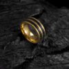 anillo dorado con franjas negras marca calak cl sico 141798 DORADO 2