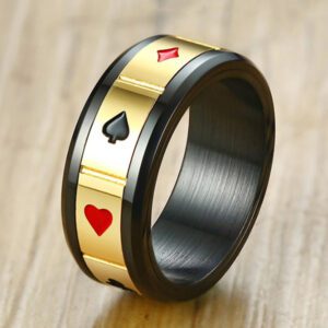 anillo dorado de poker giratorio marca calak cl sico 141908 200755 1