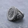 anillo dorado diseno lobo nordico marca calak cl sico 150294 DORADO 2