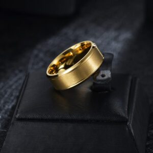 anillo dorado estructura plana marca calak cl sico 141832 200769 1