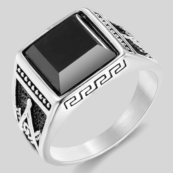 anillo gris black compass marca calak cl sico 141748 GRIS 1