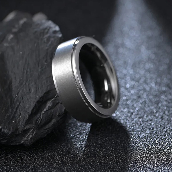anillo gris estructura plana marca calak cl sico 141723 GRIS 1