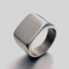 anillo gris steel square silver marca calak cl sico 141857 GRIS 1