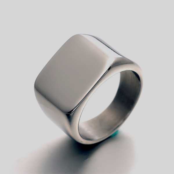 anillo gris steel square silver marca calak cl sico 141857 GRIS 1
