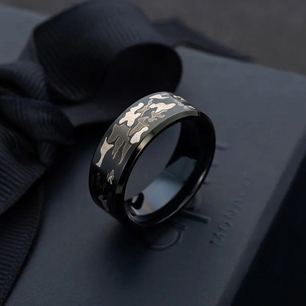 anillo negro de camuflaje marca calak cl sico 141899 NEGRO 1