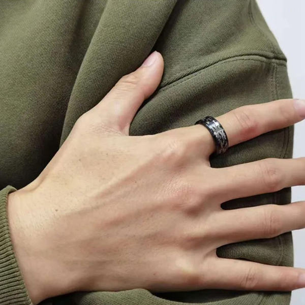 anillo negro de camuflaje marca calak cl sico 141899 NEGRO 2
