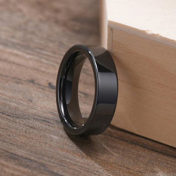 anillo negro de ceramica marca calak cl sico 141879 NEGRO 1