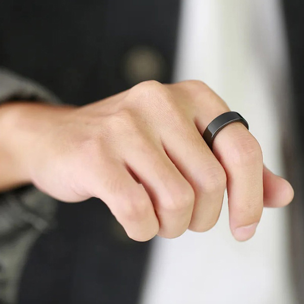 anillo negro de ceramica marca calak cl sico 141879 NEGRO 2