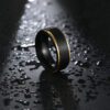anillo negro de tungsteno marca calak cl sico 141743 NEGRO 1