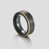 anillo negro de tungsteno marca calak cl sico 141743 NEGRO 2