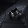 anillo negro estructura plana marca calak cl sico 141837 NEGRO 1