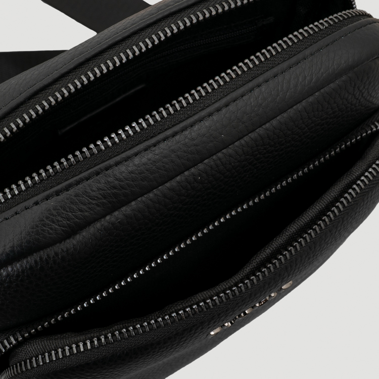 bandolera negro diseno b sico con dobles cierres marca buckle cl sico 158739 NEGRO 3