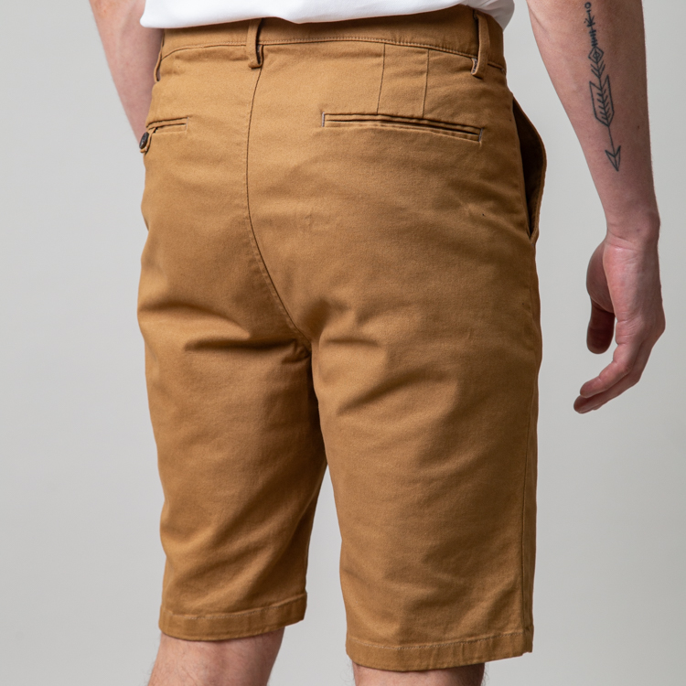 bermuda khaki estructura plana lisa marca business casual slim 147815 KHAKI 4