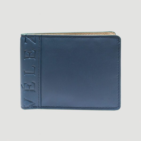 billetera azul estructura plana marca v lez cl sico 143885 AZUL 1