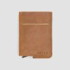 billetera miel estructura plana con clip marca v lez cl sico 144741 CAFE 1