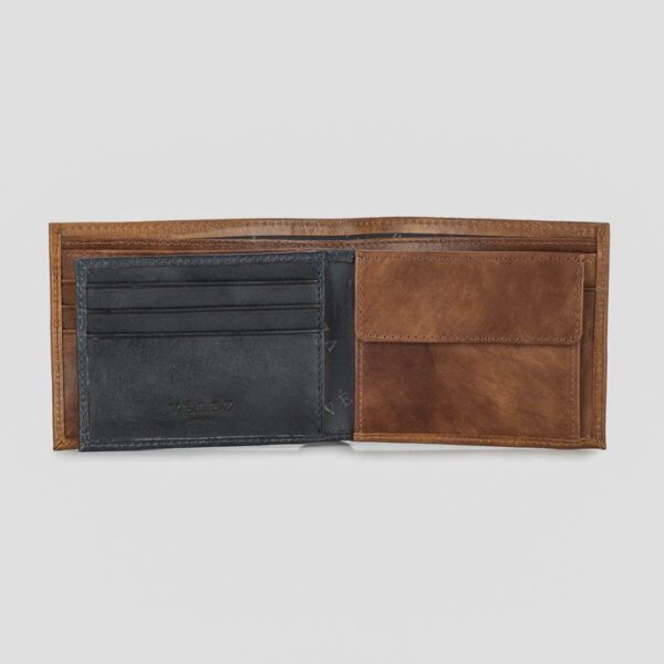 billetera miel estructura plana marca v lez cl sico 144748 CAFE 3