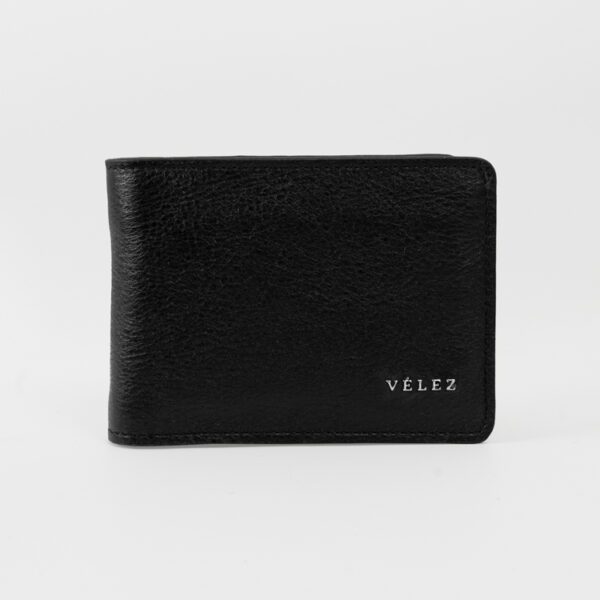 billetera negra estructura labrada marca v lez cl sico 149795 NEGRO 1