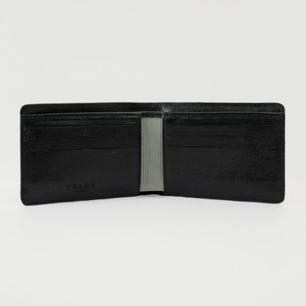 billetera negra estructura labrada marca v lez cl sico 149795 NEGRO 2