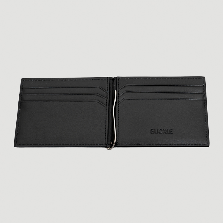 billetera negro estructura labrada marca buckle cl sico 158749 NEGRO 2