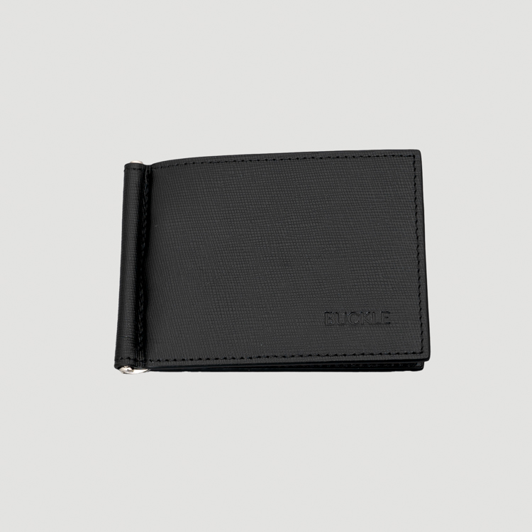 billetera negro estructura labrada marca buckle cl sico 158749 NEGRO 3