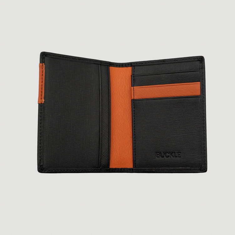 billetera negro estructura labrada marca buckle cl sico 158751 NEGRO 2