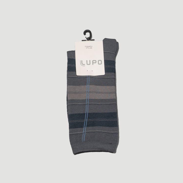 calcetin varios diseno de lineas marca lupo cl sico 159340 GRIS 1