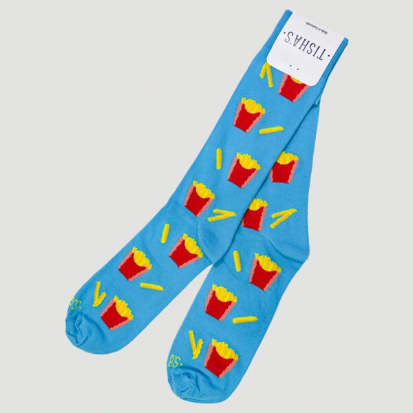 calcetines amarillo diseno de papas fritas marca tishas cl sico 145344 AMARILLO 1