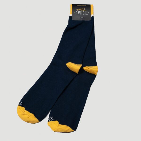 calcetines azul diseno classic blue mustard marca tishas cl sico 154639 AZUL 1