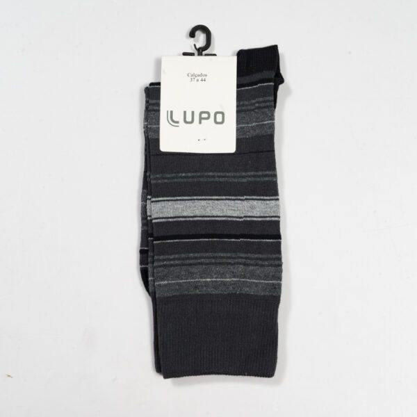 calcetines azul diseno de lineas marca lupo cl sico 153256 GRIS 1