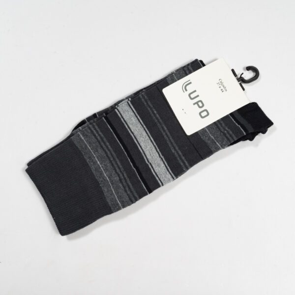 calcetines azul diseno de lineas marca lupo cl sico 153256 GRIS 2