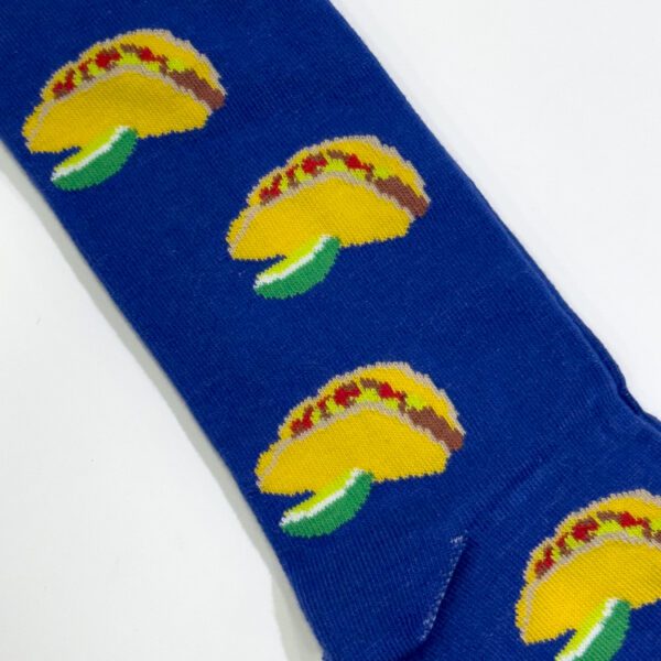 calcetines azul diseno de tacos marca tishas cl sico 145338 AZUL PA 2