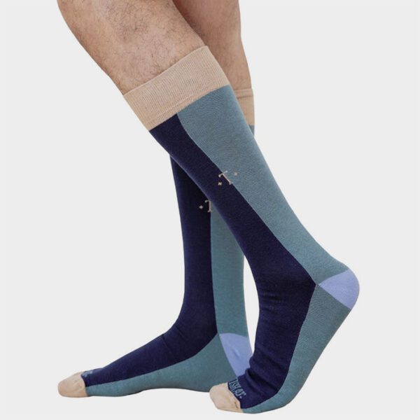 calcetines azul diseno vertical brittany marca tishas cl sico 150232 AZUL 1