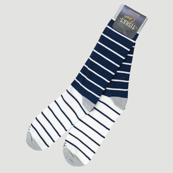 calcetines blanco diseno lineal marca tishas cl sico 146411 BLANCO 1