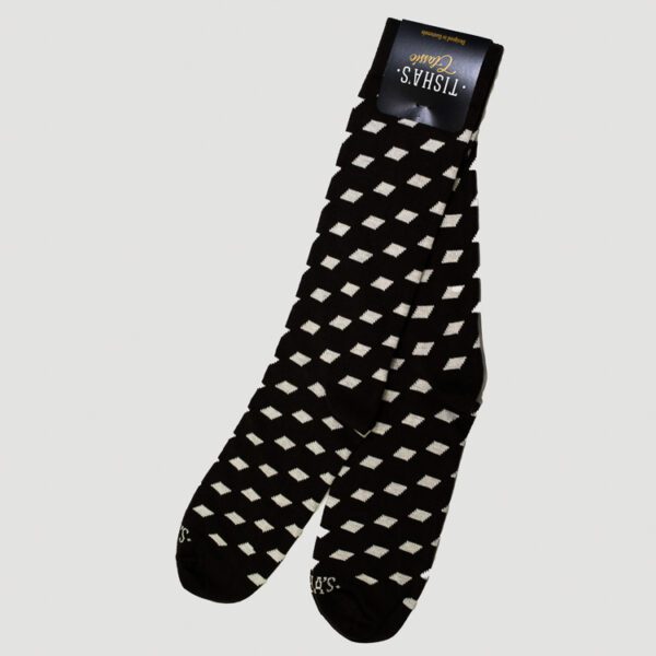 calcetines caf diseno paralelogramo marca tishas cl sico 143874 CAFE 1