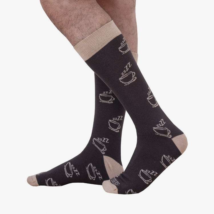 calcetines caf estilo monday coffee marca tishas cl sico 163356 CAFE 1
