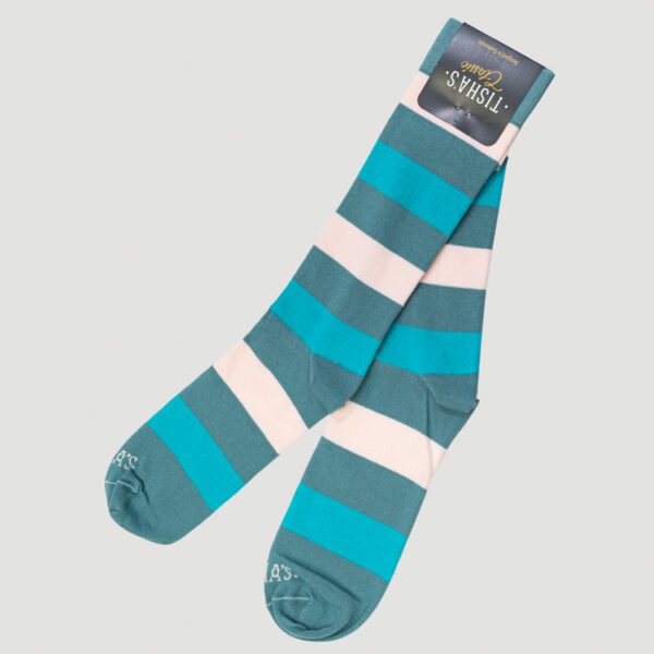 calcetines celeste diseno lineal marca tishas cl sico 146290 CELESTE 1