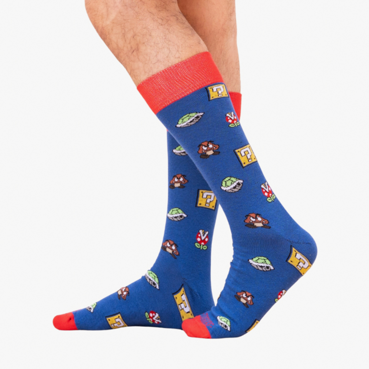 calcetines celeste estilo mario trap marca tishas cl sico 163366 CELESTE 1