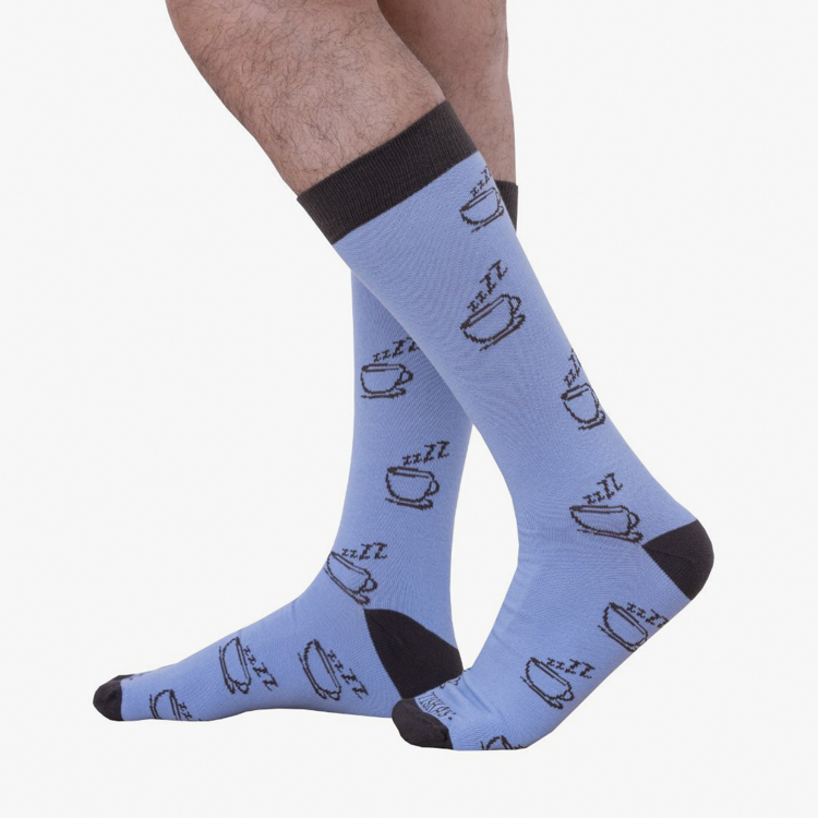 calcetines celeste estilo monday coffee marca tishas cl sico 163355 355051 1