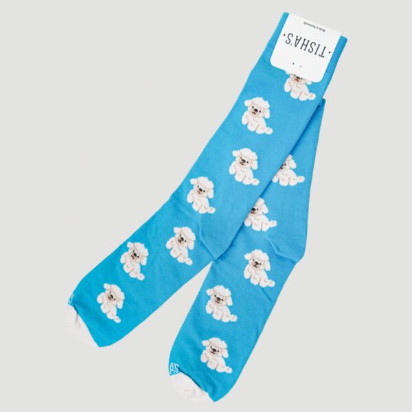 calcetines celeste estilo poodle marca tishas cl sico 141399 CELESTE 1