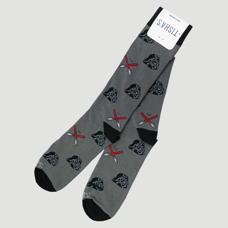 calcetines gris diseno darth vader marca tishas cl sico 138042 233778 1