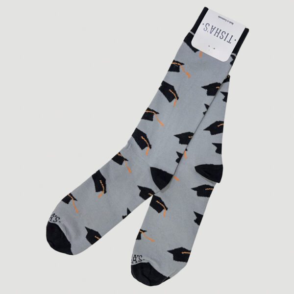 calcetines gris diseno de graduacion marca tishas cl sico 145348 GRIS 1