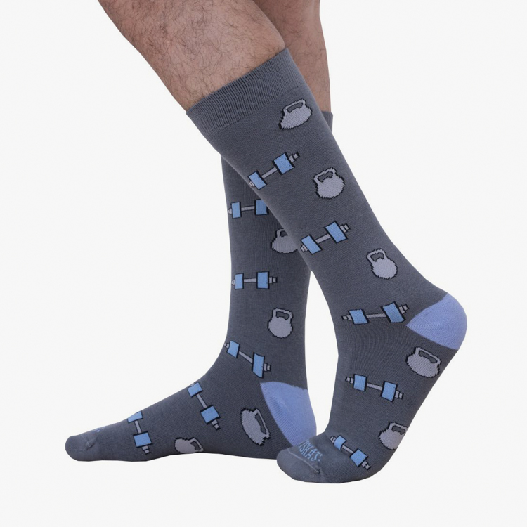 calcetines gris estilo wednesdat gym marca tishas cl sico 163358 GRIS 1