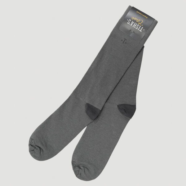 calcetines gris estructura plana marca tishas cl sico 146419 GRIS 1