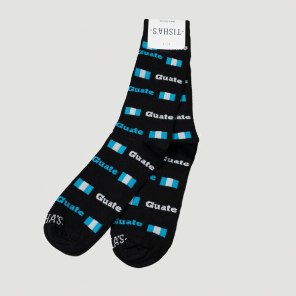 calcetines negro diseno banderas gt marca tishas cl sico 157656 NEGRO 1