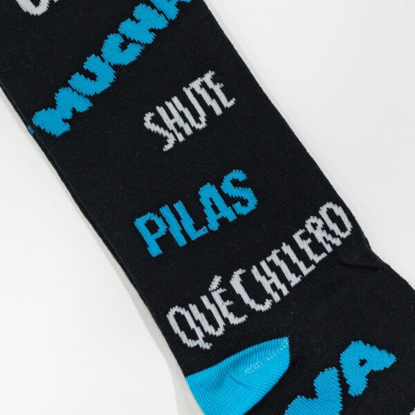 calcetines negro diseno de frases marca tishas cl sico 143510 NEGRO 2
