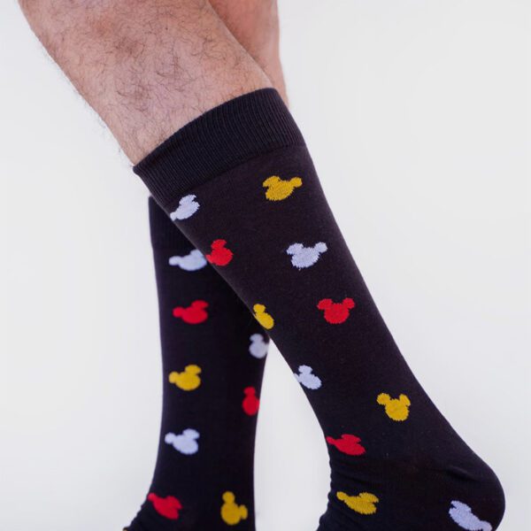 calcetines negro diseno mickey black marca tishas cl sico 150233 NEGRO 2