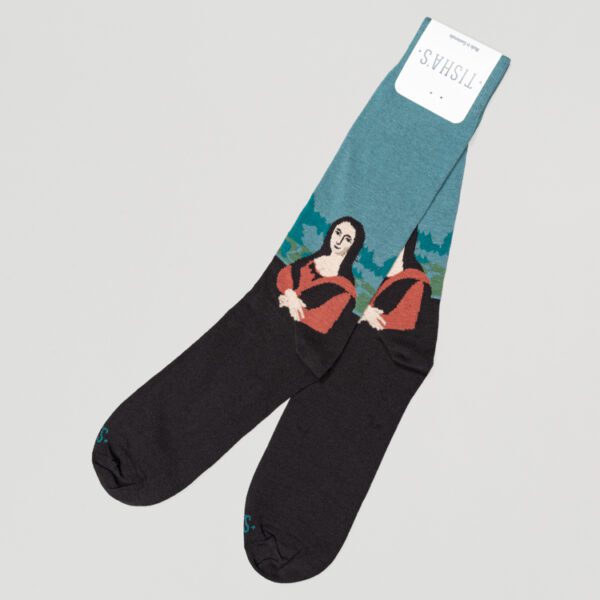 calcetines verde diseno monalisa marca tishas cl sico 151915 VERDE 1