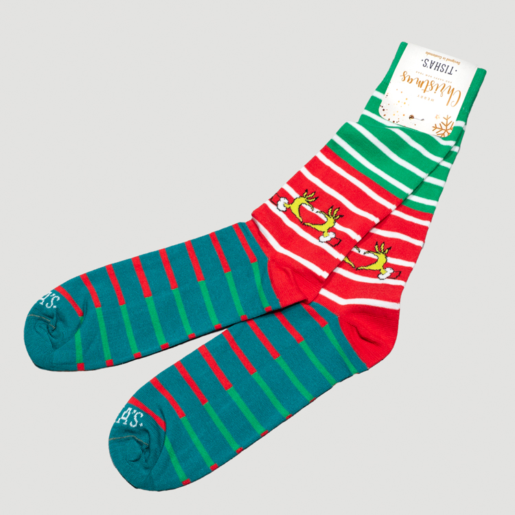 calcetines verde diseno xmas grinch lines marca tishas cl sico 158710 327766 1